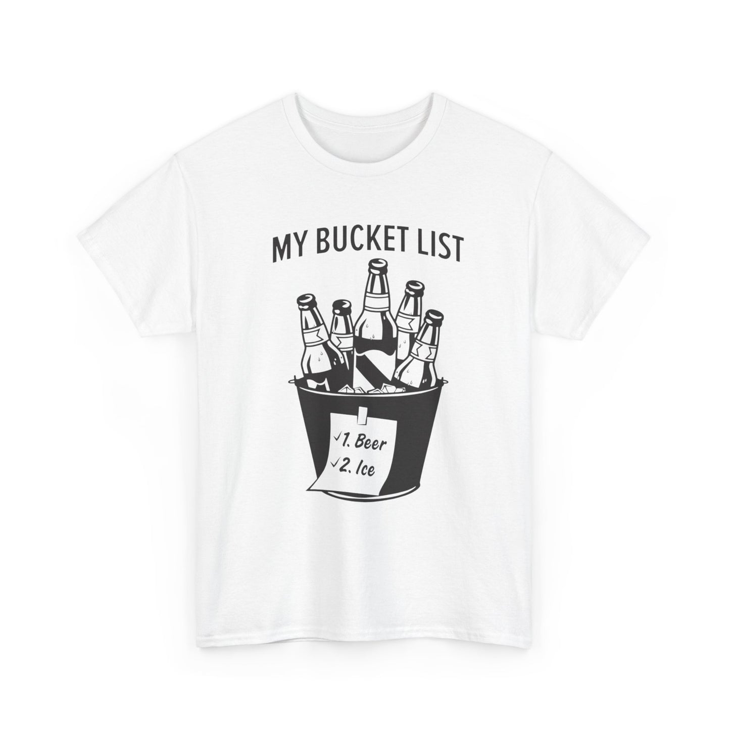 My Bucket List Beer And Ice Graphic T Shirt ADULT NEW