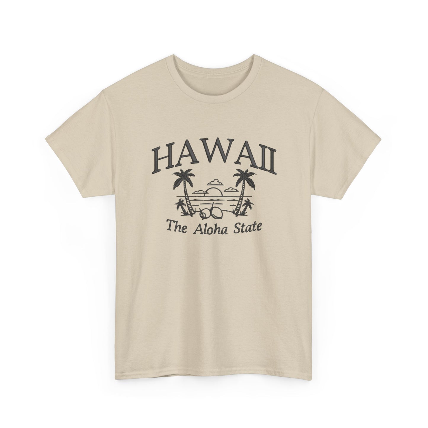 Hawaii The Aloha State Graphic T Shirt NEW Unisex Heavy Cotton Tee