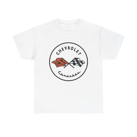 Corvette T-shirt vintage vette Chevy Chevrolet American muscle Heavy Cotton Tee