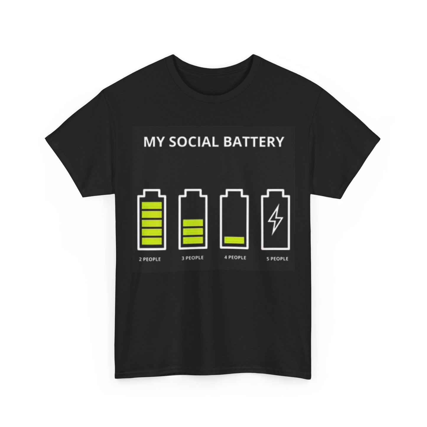 My Social Battery Shirt Funny Graphic Phone Unisex Heavy Cotton Tee