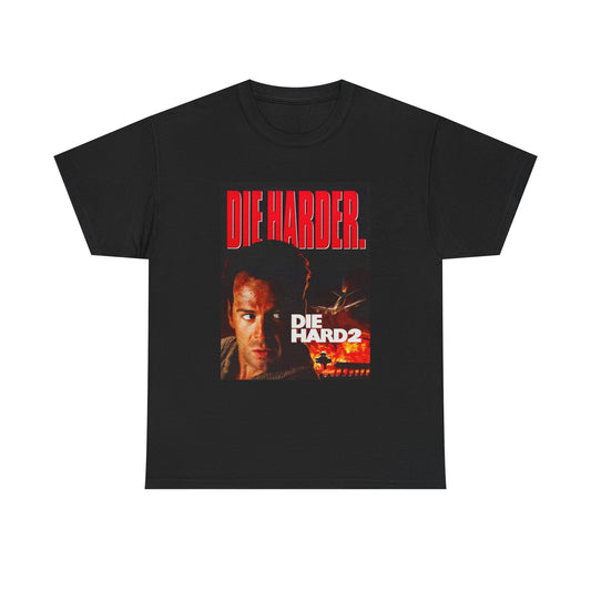 Die Hard Tshirt Vintage Bruce Willis Movie Poster Christmas Unisex Heavy Cotton