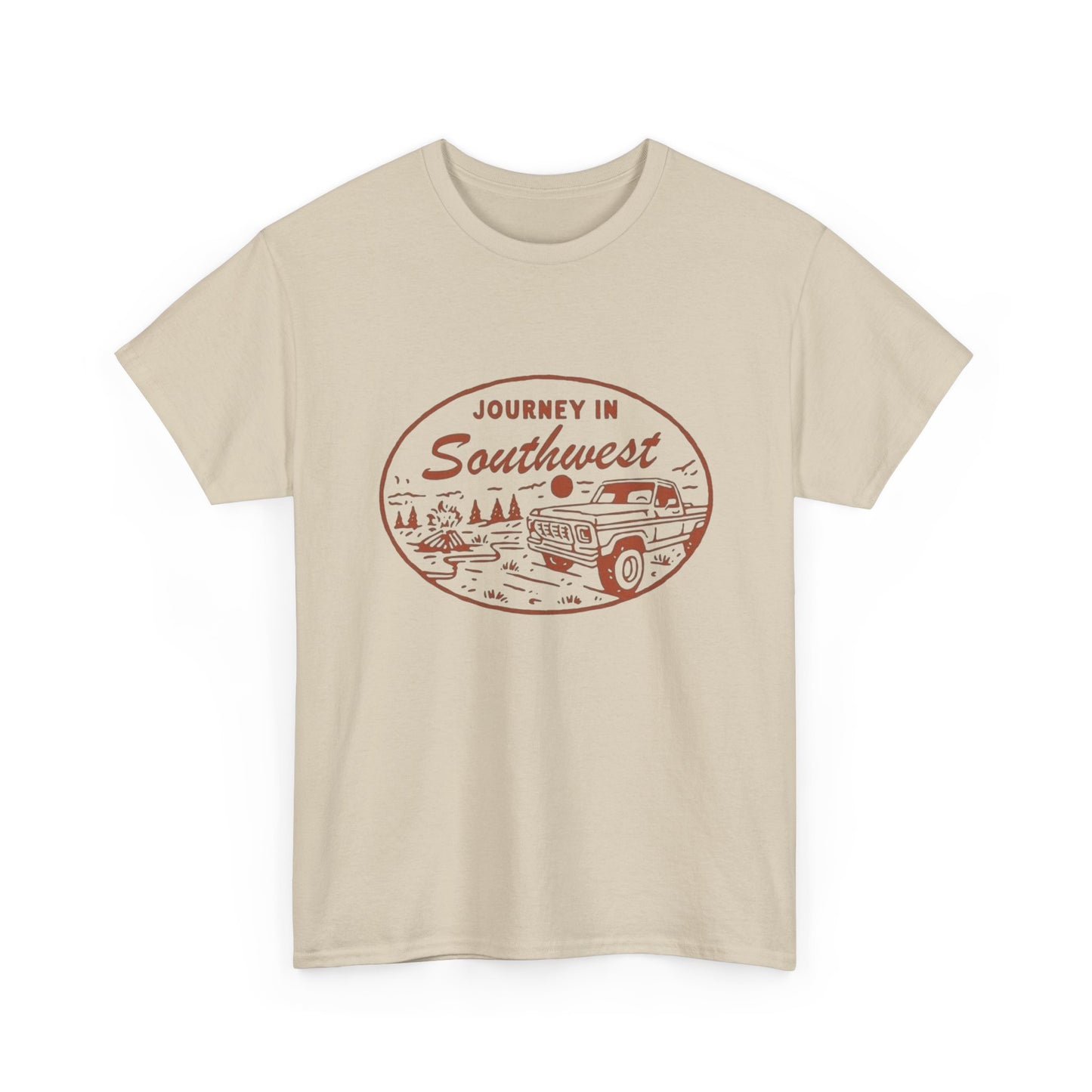 Journey In Southwest Graphic T Shirt Unisex Heavy Cotton Tee