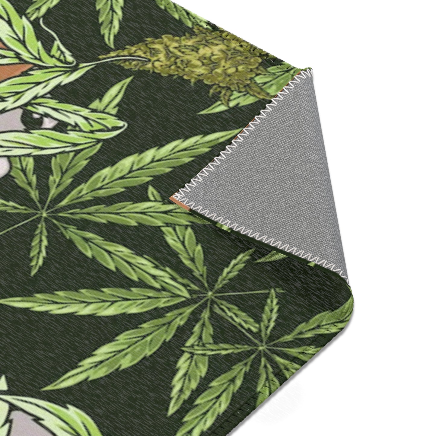 Red Eye Holding Joint Weed Monogram Area Rugs Hype