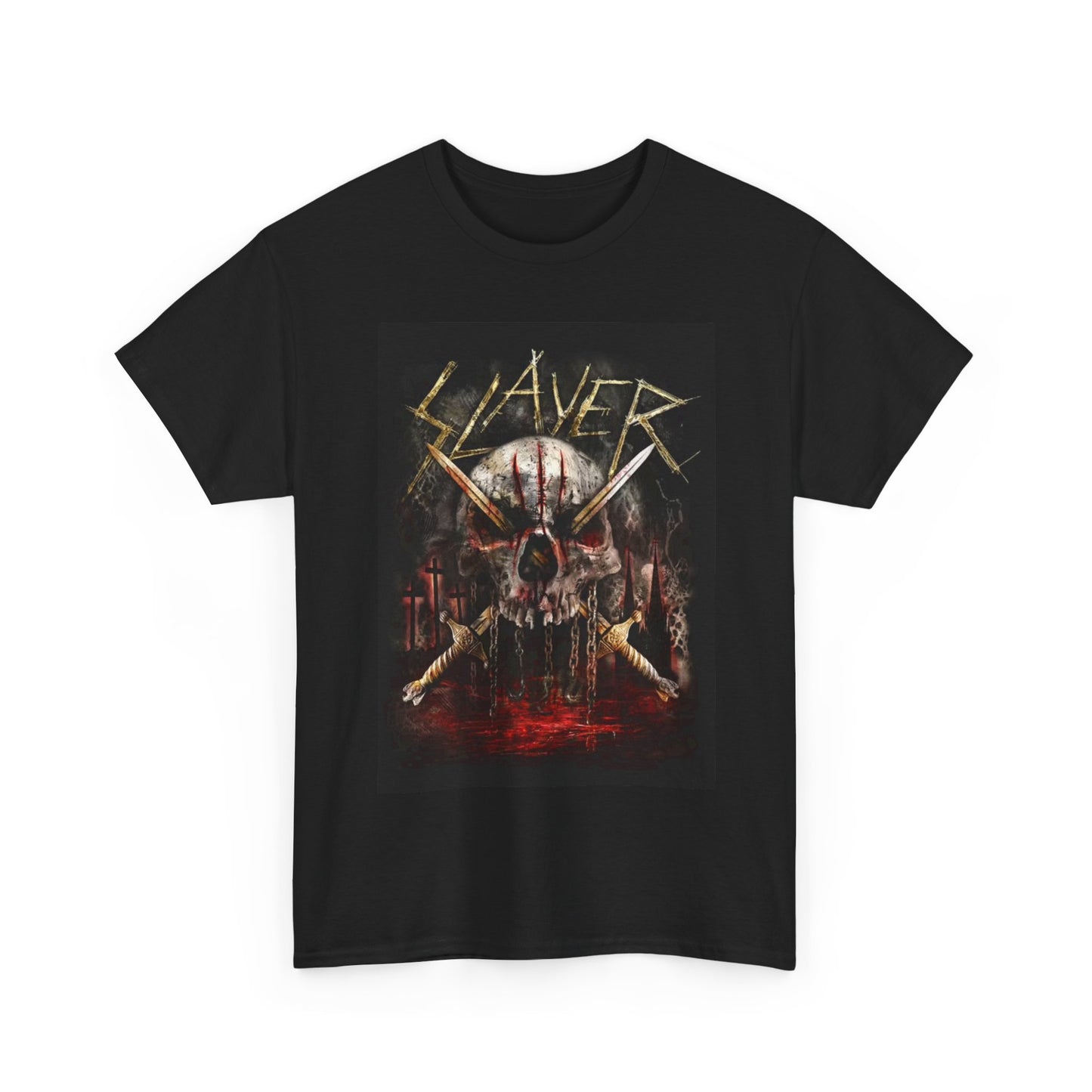 Slayer T-shirt graphic metal rock vintage rock nation Unisex Heavy Cotton Tee