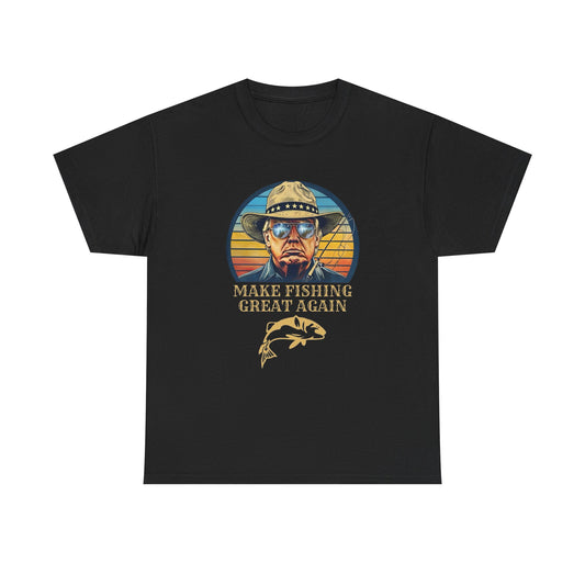 Make Fishing Great Again T Shirt Graphic Unisex Heavy Cotton Tee NEW GIFT