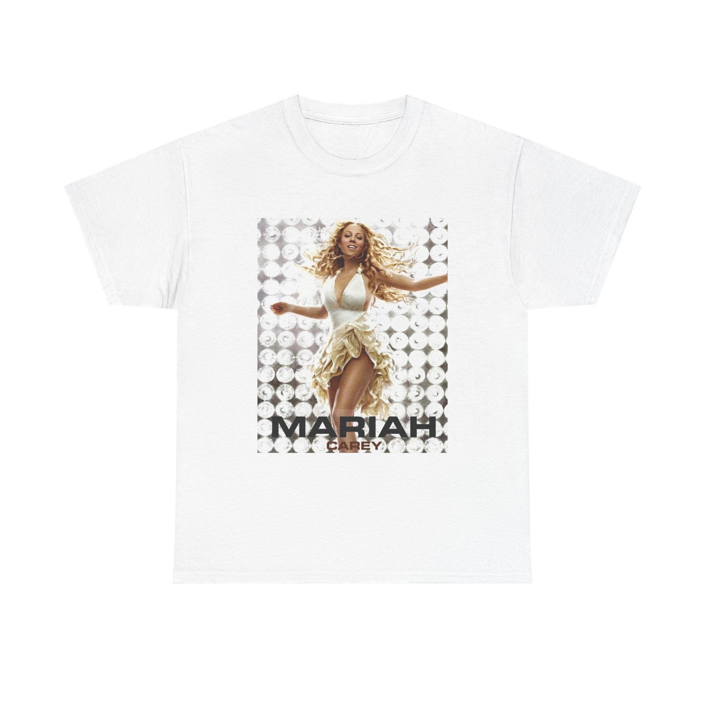 Mariah Carey Tshirt Poster Album Vintage Short Sleeve Unisex Heavy Cotton Tee