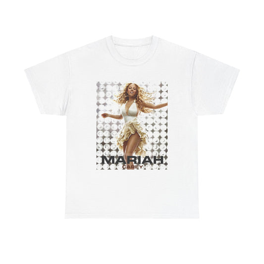 Mariah Carey Tshirt Poster Album Vintage Short Sleeve Unisex Heavy Cotton Tee