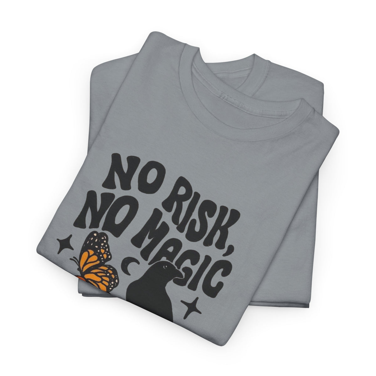 No Risk No Magic Graphic T Shirt Men's Heavy Cotton Tee