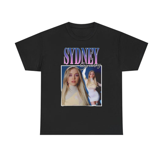 Sydney Sweeney Retro Graphic T-Shirt Comfy Cotton Tee Brand NEW