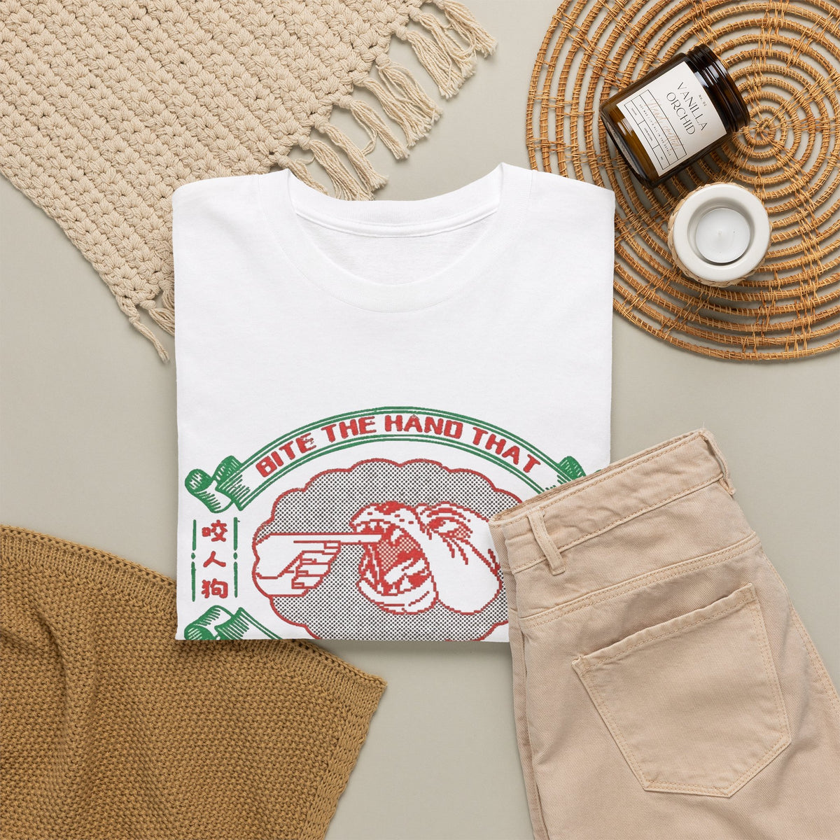 Bite The Hand That Oppresses You  Men's Graphic Tee Bulldog Inspired Shirt