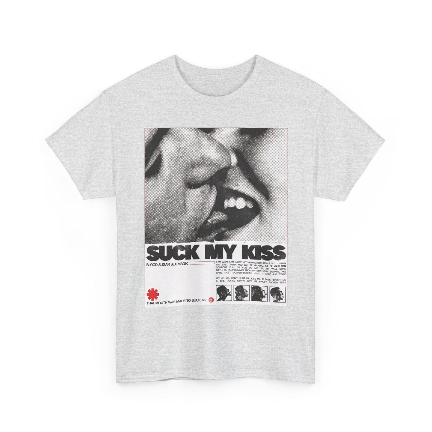 Suck My Kiss Vintage Album Art Graphic T Shirt Unisex Heavy Cotton Tee