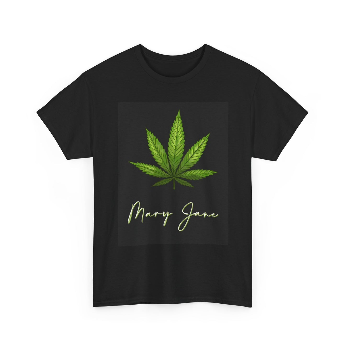 Mary Jane Tshirt Vintage Weed Leaf Art graphic 90s Unisex Heavy Cotton Tee