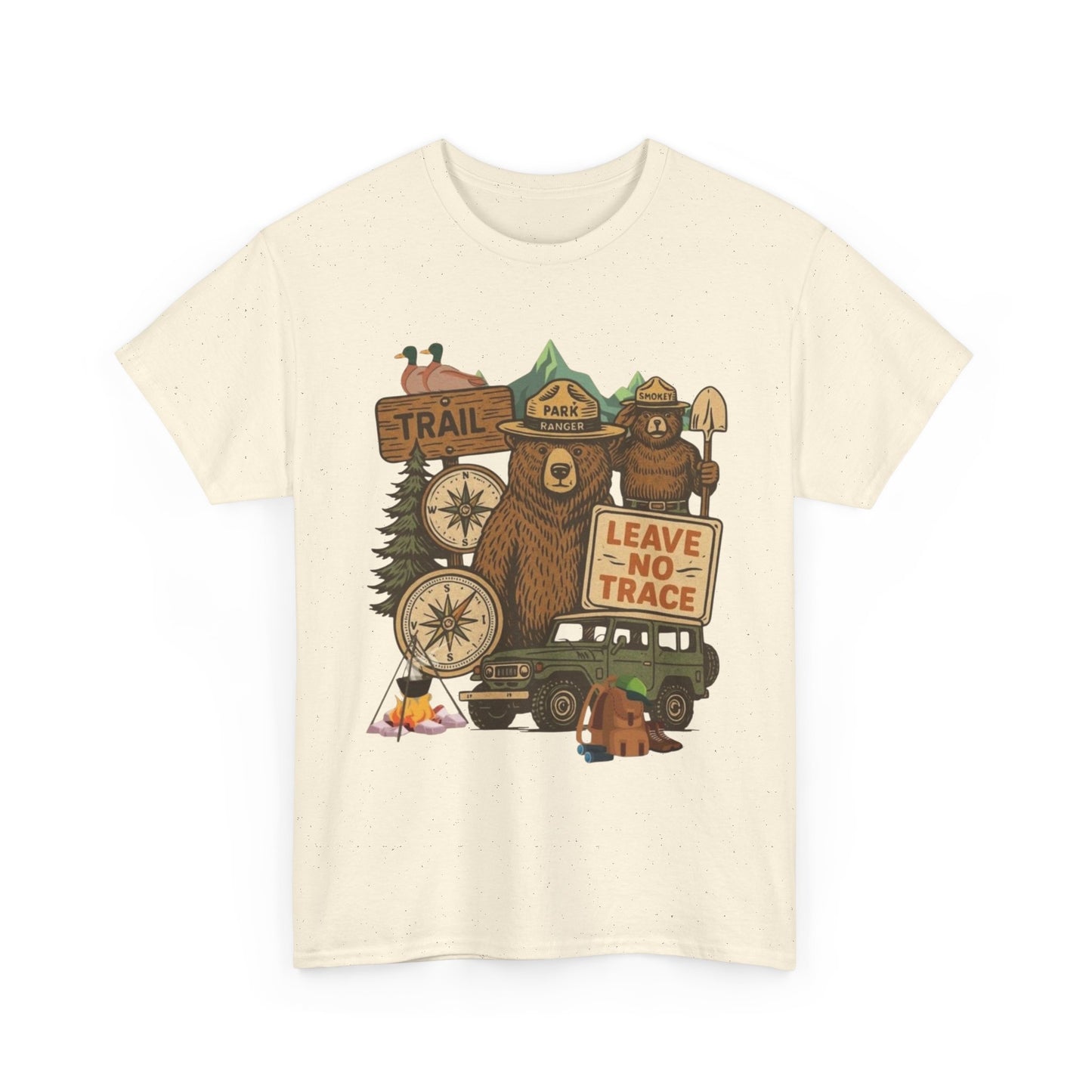 Leave No Trace Camping Graphic T Shirt NEW Adult Tee