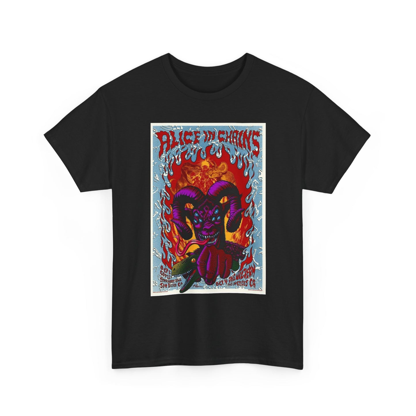 Alice In Chains Rock Band T Shirt Merch Poster Unisex Heavy Cotton Tee