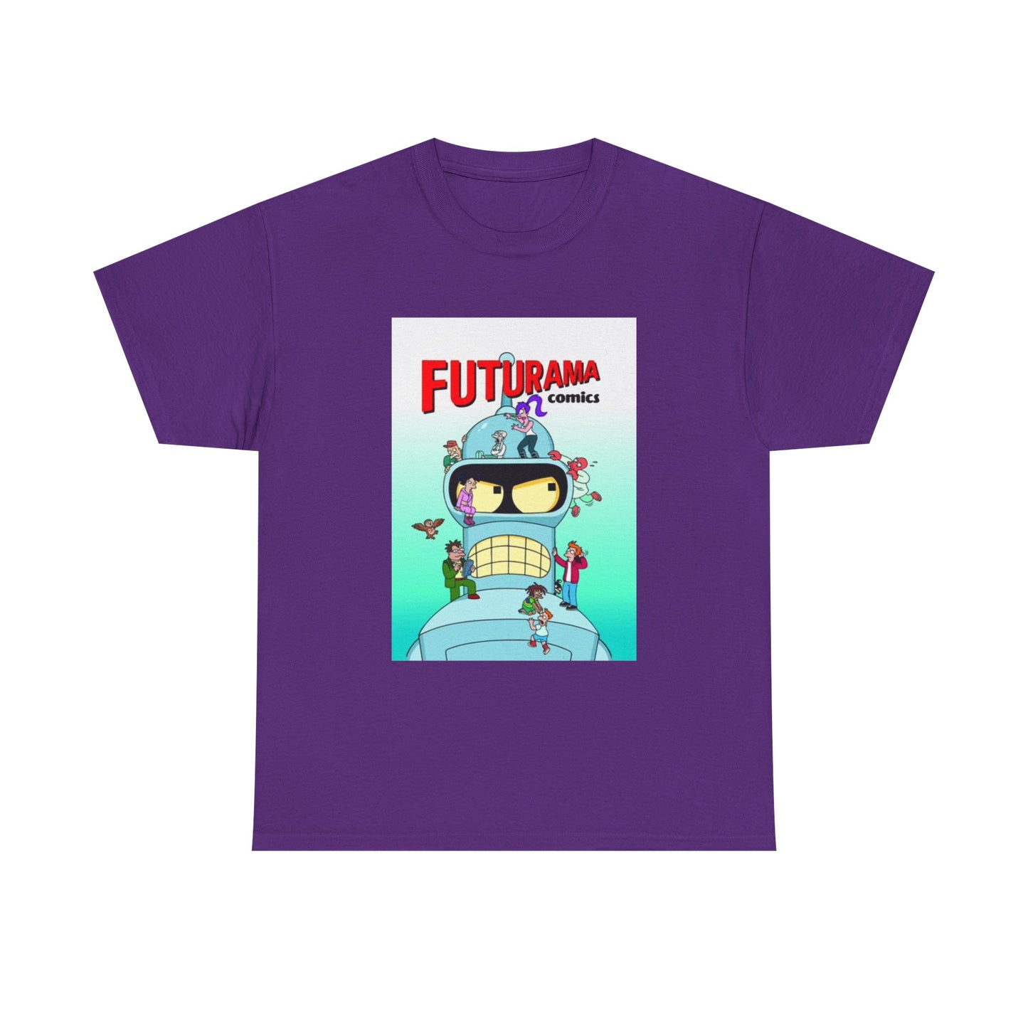 Futurama Shirt Bender Tv Series Graphic Funny Cartoon Unisex Heavy Cotton Tee
