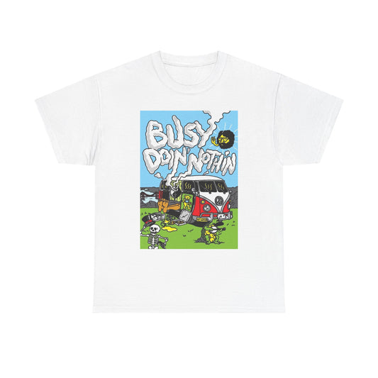 Jerry Garcia Busy Doin Nothin Graphic T Shirt Unisex Heavy Cotton Tee