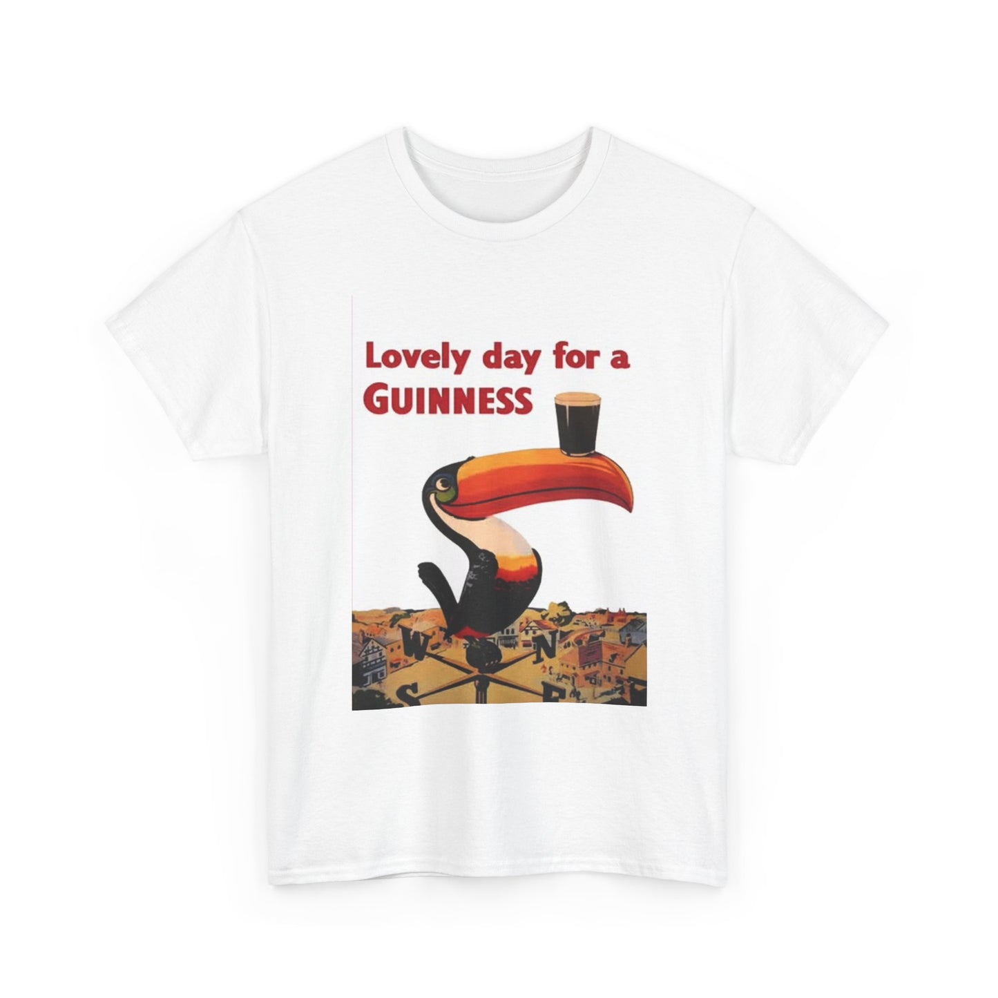 Lovely Day For A Guinness Graphic T Shirt Funny Beer Unisex Heavy Cotton Tee