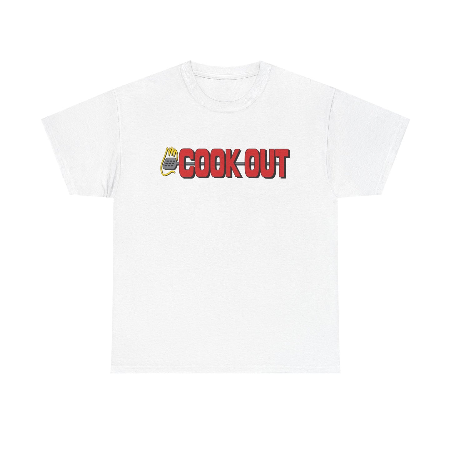 Cook Out Graphic T Shirt Retro Restaurant Unisex Heavy Cotton Tee