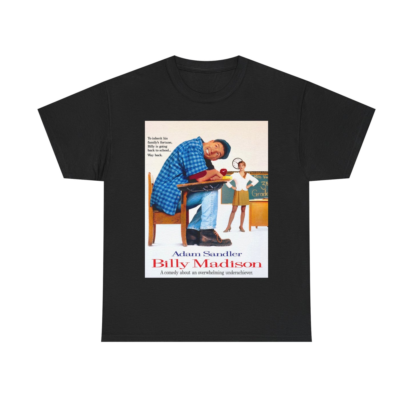 Billy Madison Tshirt Adam Sandler Comedy Retro Movie Unisex Heavy Cotton Tee 3
