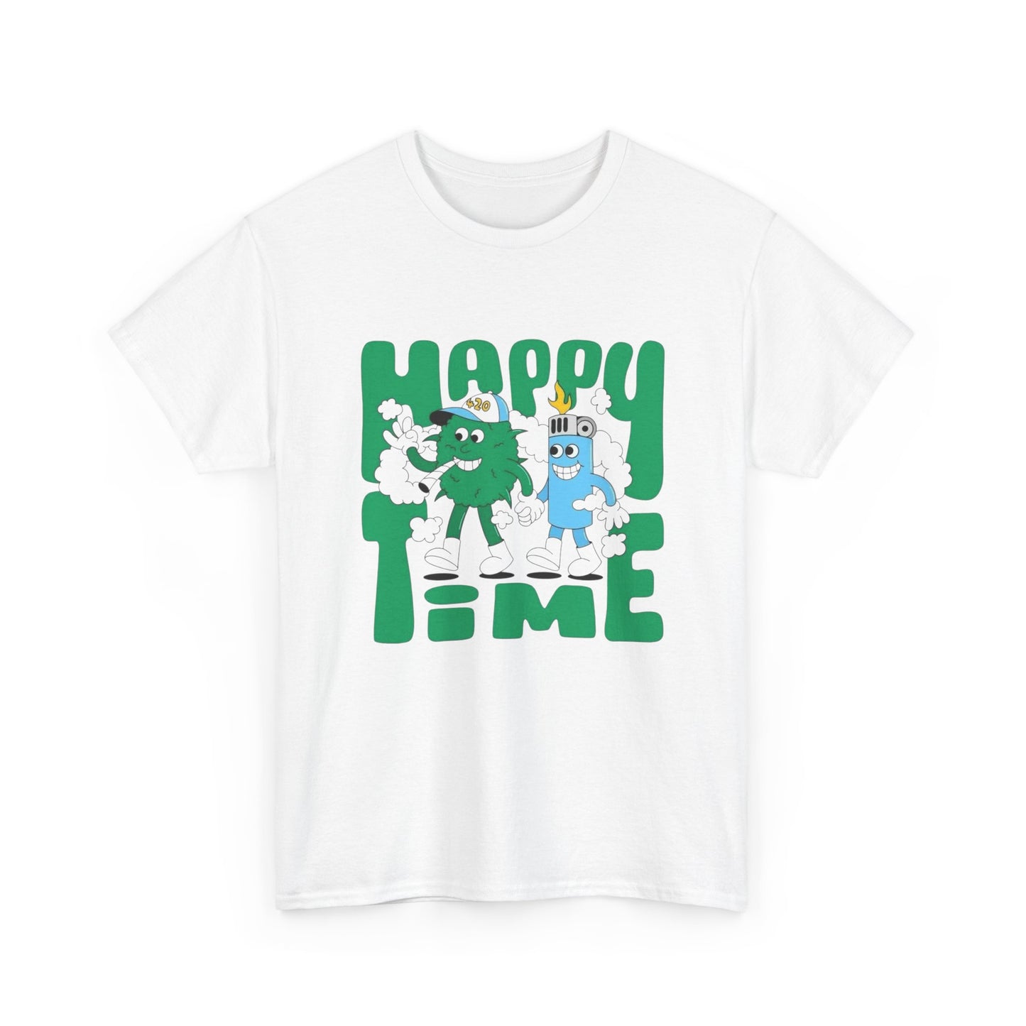 Happy Time Best Buds Graphic T Shirt Unisex Heavy Cotton Tee Gift
