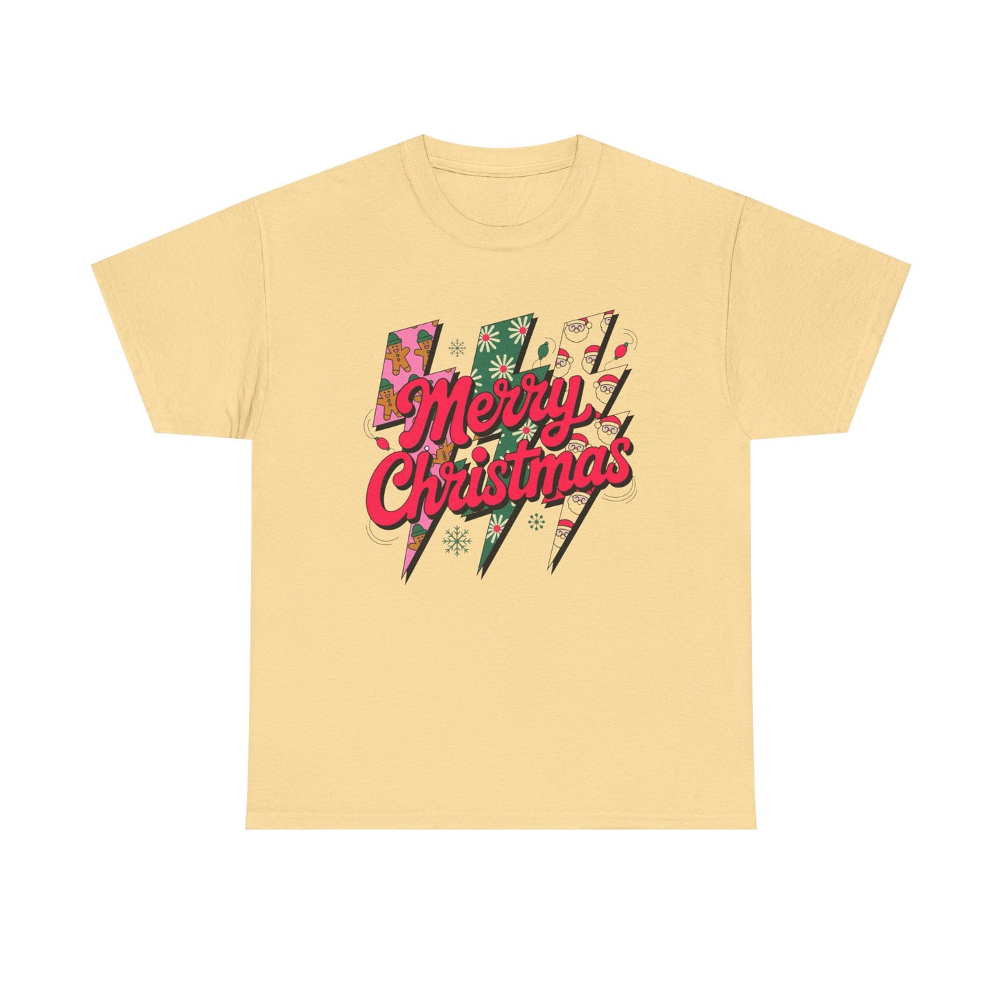 Christmas Lighting Bolts Graphic T Shirt NEW ADULT