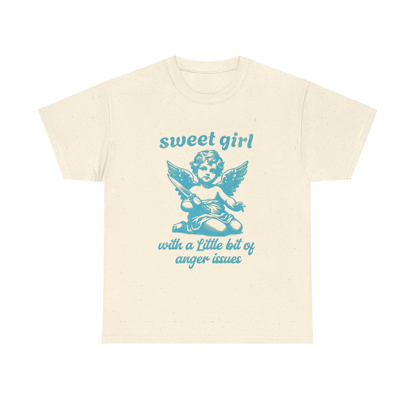 Sweet Girl With An Anger Issue Women's Graphic T Shirt Unisex Heavy Cotton GIFT