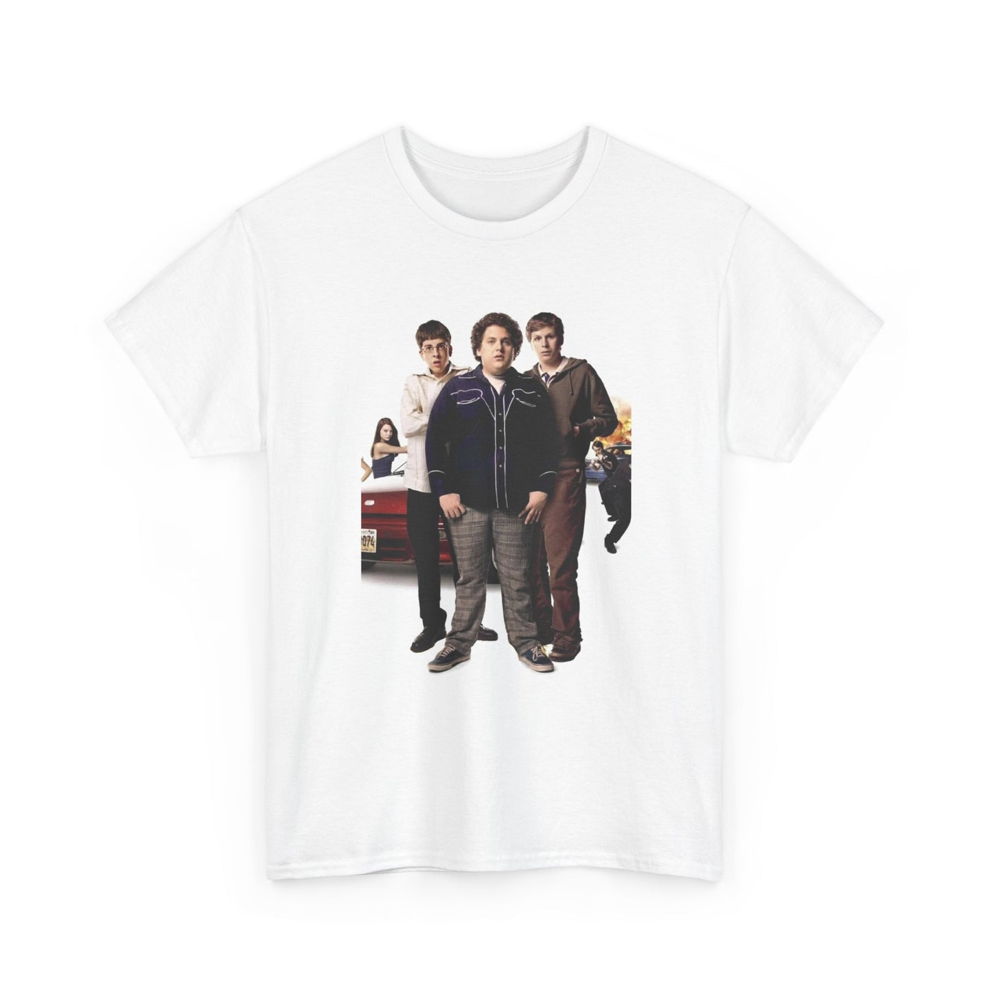 Superbad Tshirt Retro Movie Poster Comedy I Am Mclovin Unisex Heavy Cotton Tee