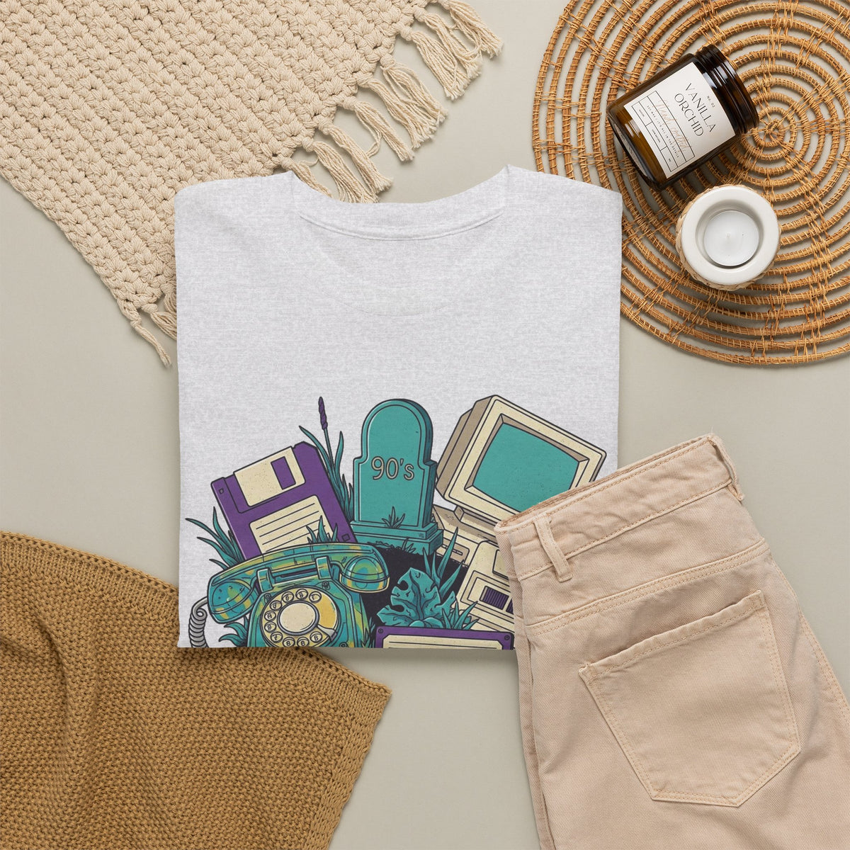 90s Survivor Retro Computer Collage T-Shirt Men's Graphic Tee