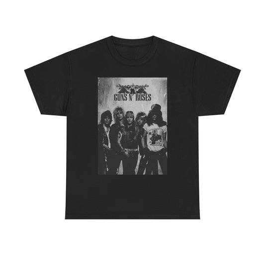 Guns And Roses Graphic T Shirt Vintage Rock Poster Unisex Heavy Cotton Tee