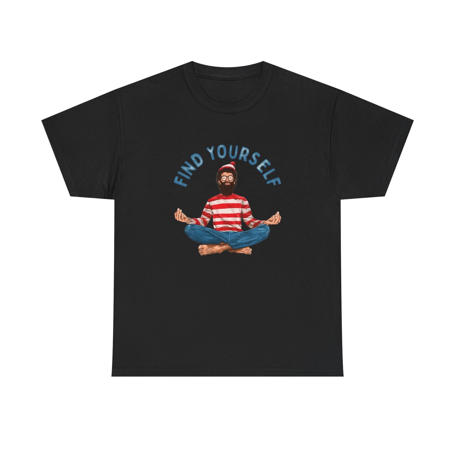 Wheres Waldo Find Yourself Funny Graphic T Shirt NEW ADULT TEE VINTAGE