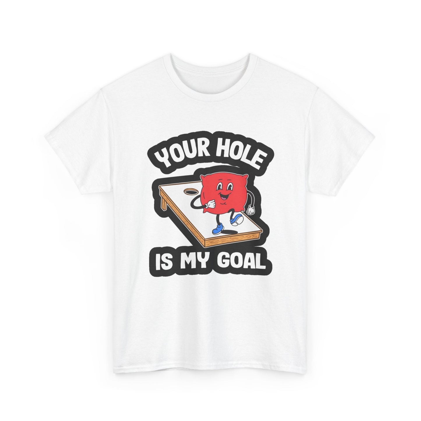 Cornhole Funny Graphic T Shirt Summer Beer Party Unisex Heavy Cotton Tee