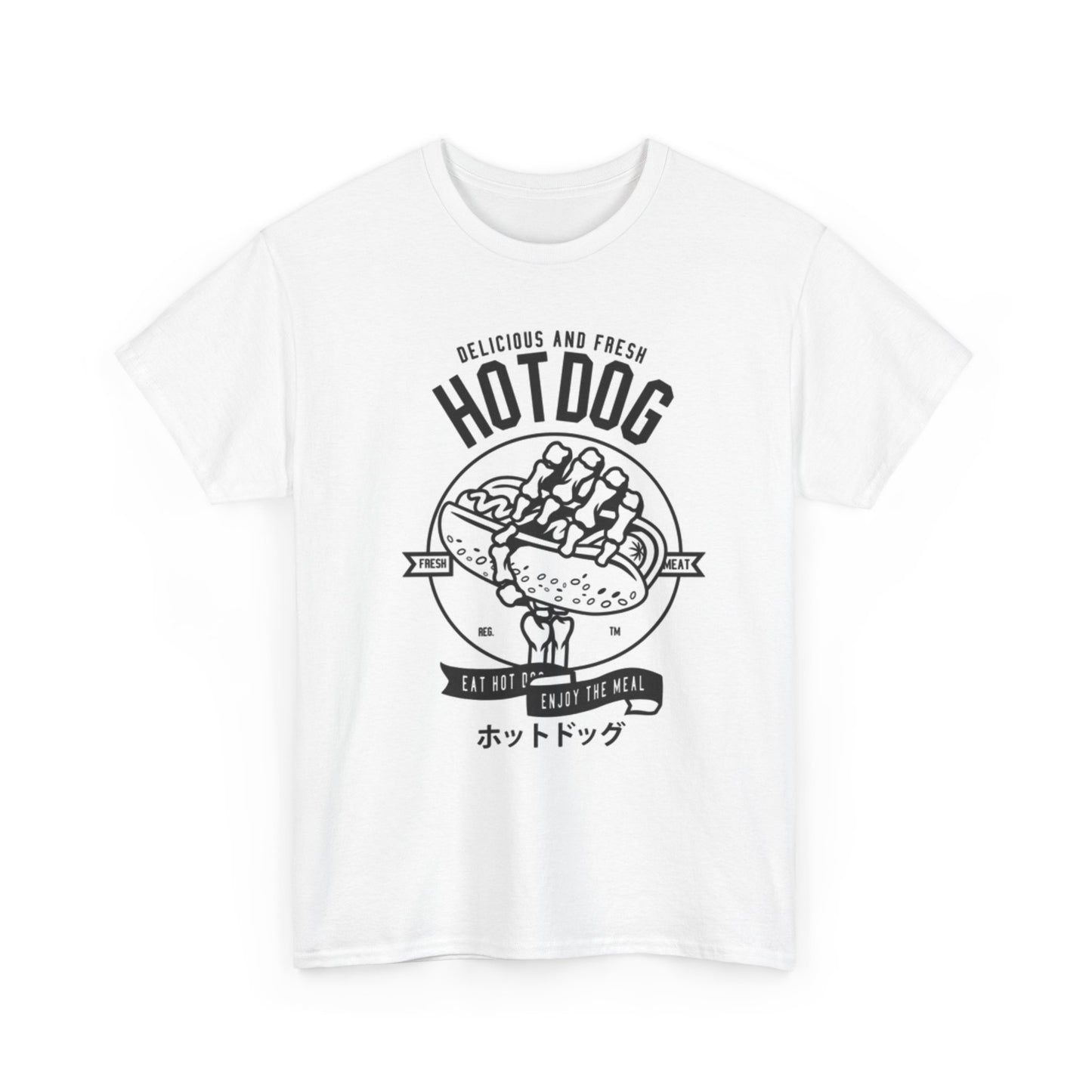 Hot Dog Death T Shirt Funny Graphic BBQ Retro Unisex Heavy Cotton Tee