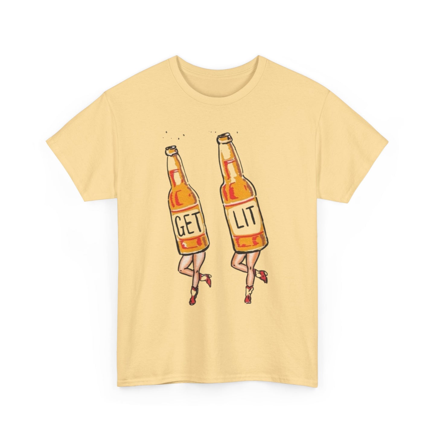 Get Lit Funny Beers Graphic T Shirt NEW ADULT Tee