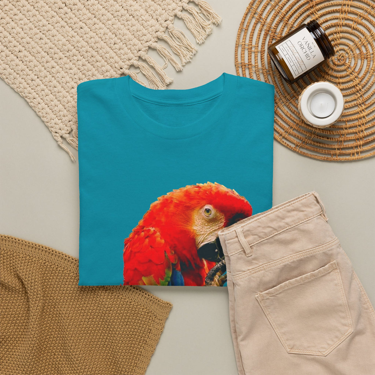 Costa Rica Birds Graphic T Shirt Men's Retro  Heavy Cotton Tee