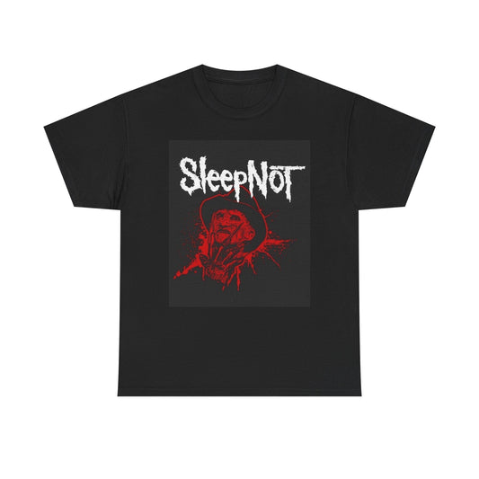Sleep not Funny Graphic T Shirt Freddy Kruger Unisex Heavy Cotton Tee