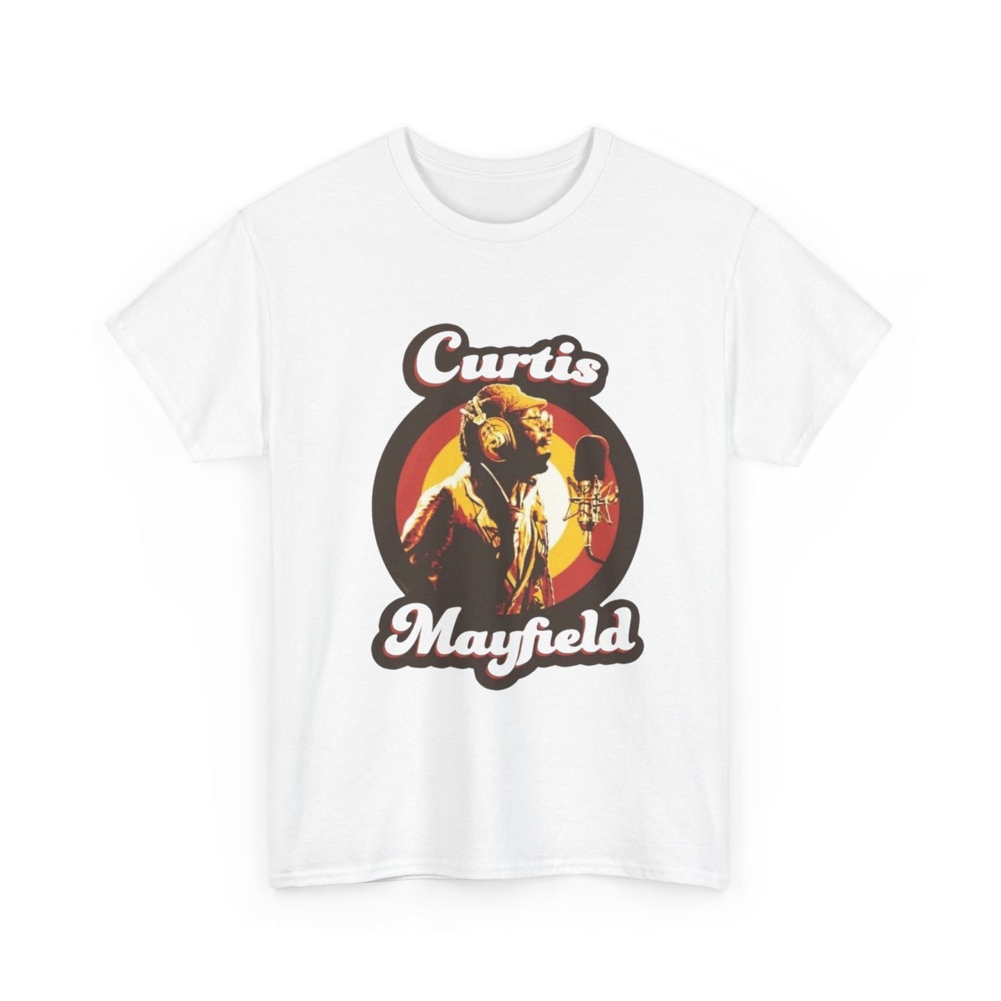 Curtis Mayfield Retro Merch Graphic T Shirt Unisex Heavy Cotton Tee