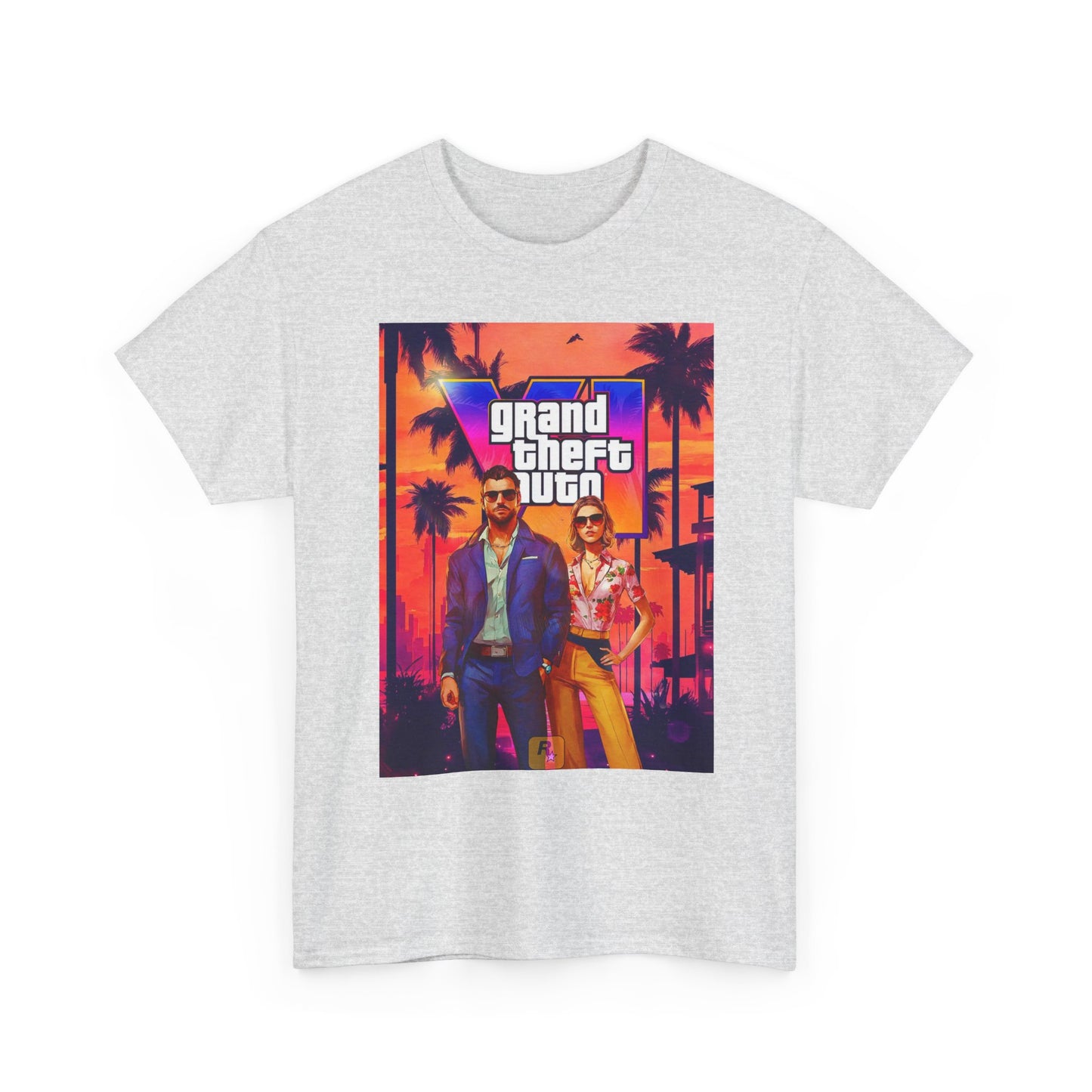 Grand Theft Auto Graphic T Shirt Vintage Video Games Unisex Heavy Cotton Tee