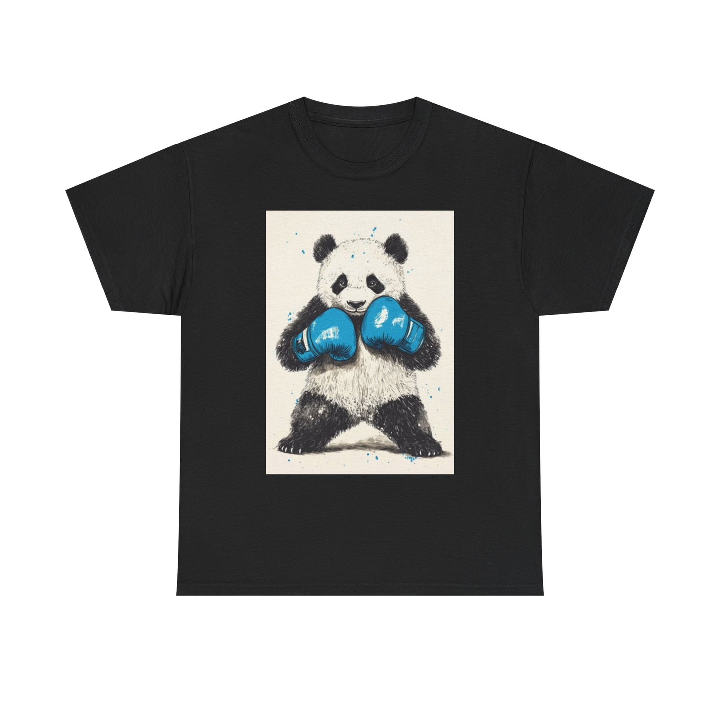 Boxing Panda Graphic T Shirt Retro Funny Jokes Zoo Unisex Heavy Cotton Tee