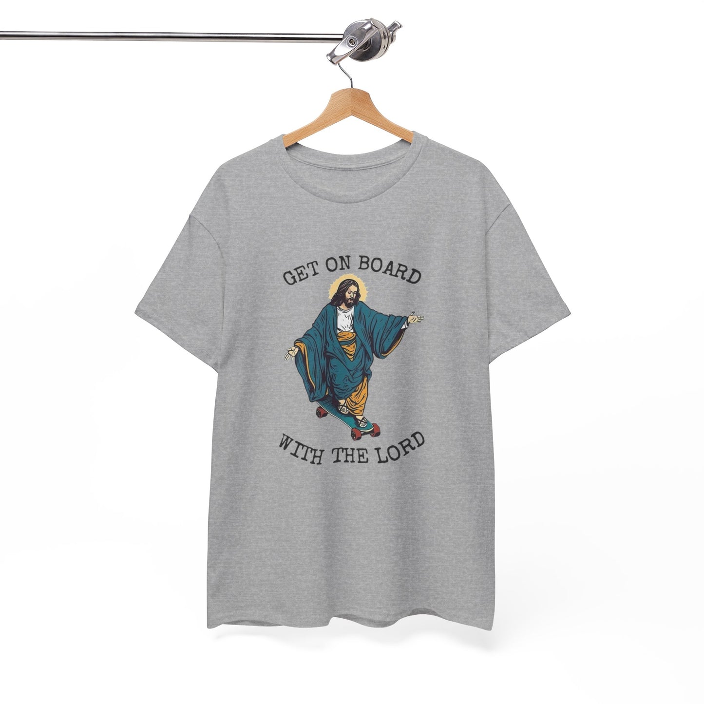 Skateboarding Jesus Funny Graphic T Shirt Heavy Cotton Tee NEW ADULT UNISEX