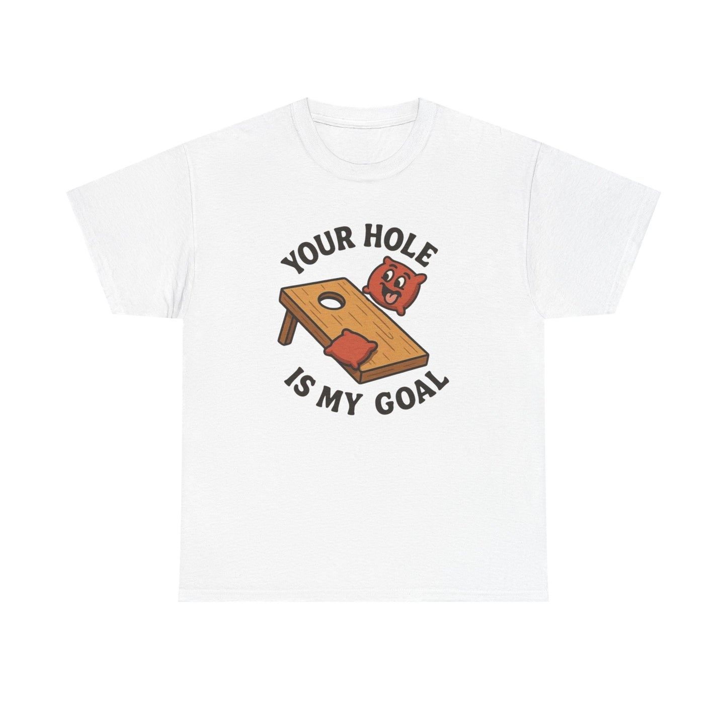 Funny Cornhole Graphic T Shirt NEW ADULT Unisex Heavy Cotton Tee