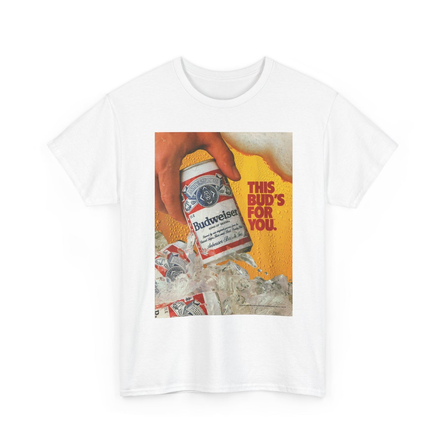 This Buds For You Vintage Beer T Shirt Unisex Heavy Cotton Tee Gift