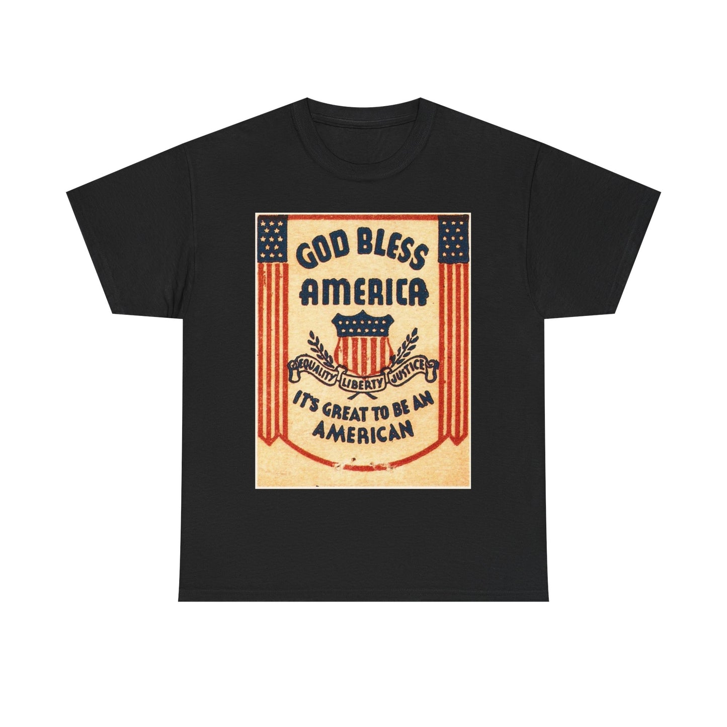 God Bless America Graphic T Shirt Unisex Heavy Cotton Tee GIFT