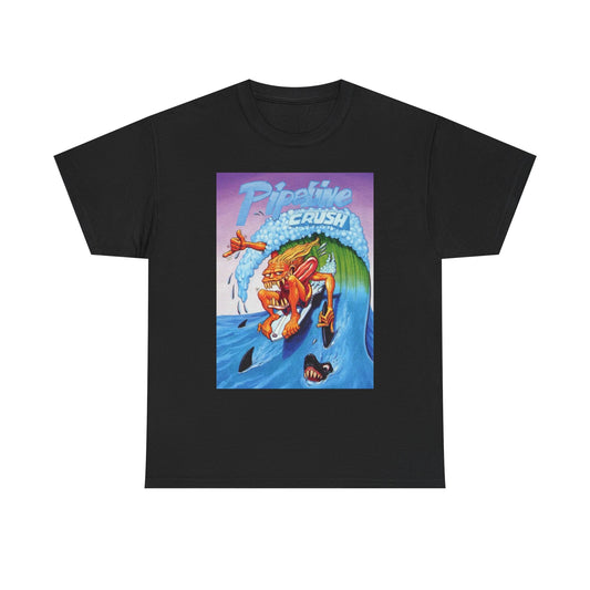 Pipeline Crush Surfing Vintage Graphic T Shirt Unisex Heavy Cotton Tee Gift