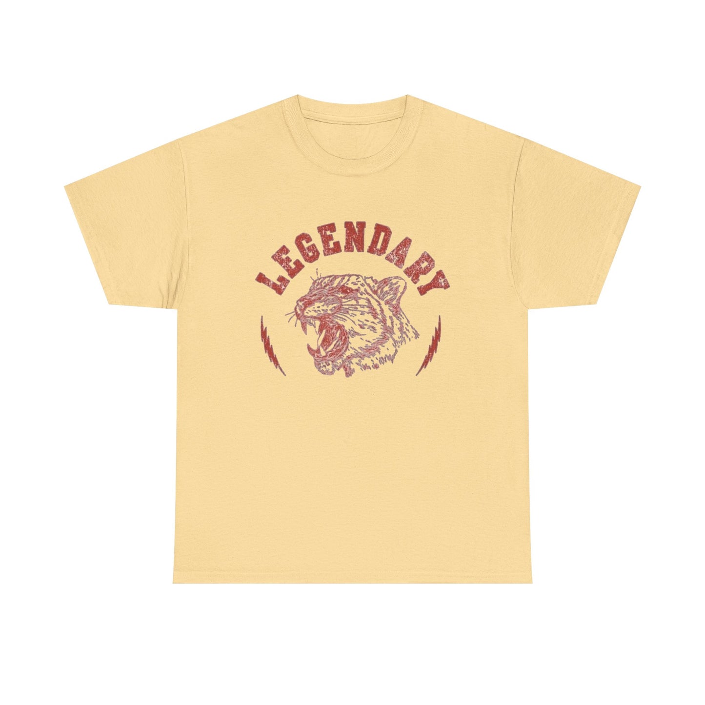 Legendary Tiger Retro Classic Graphic T Shirt Regular Men's Heavy Cotton Tee