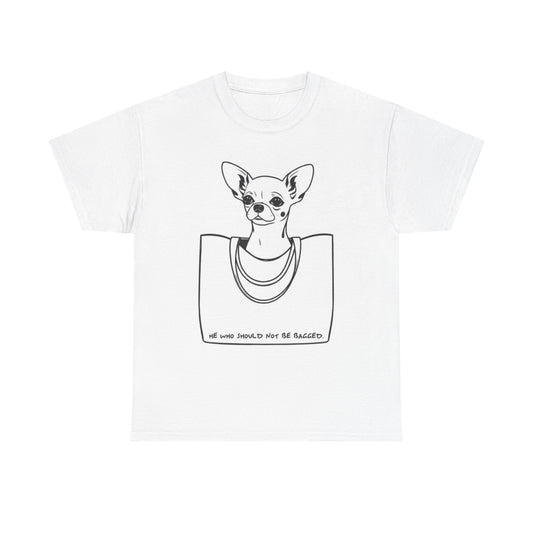 Chihuahua Graphic T Shirt Funny Dog Picture Purse   Unisex Heavy Cotton Tee