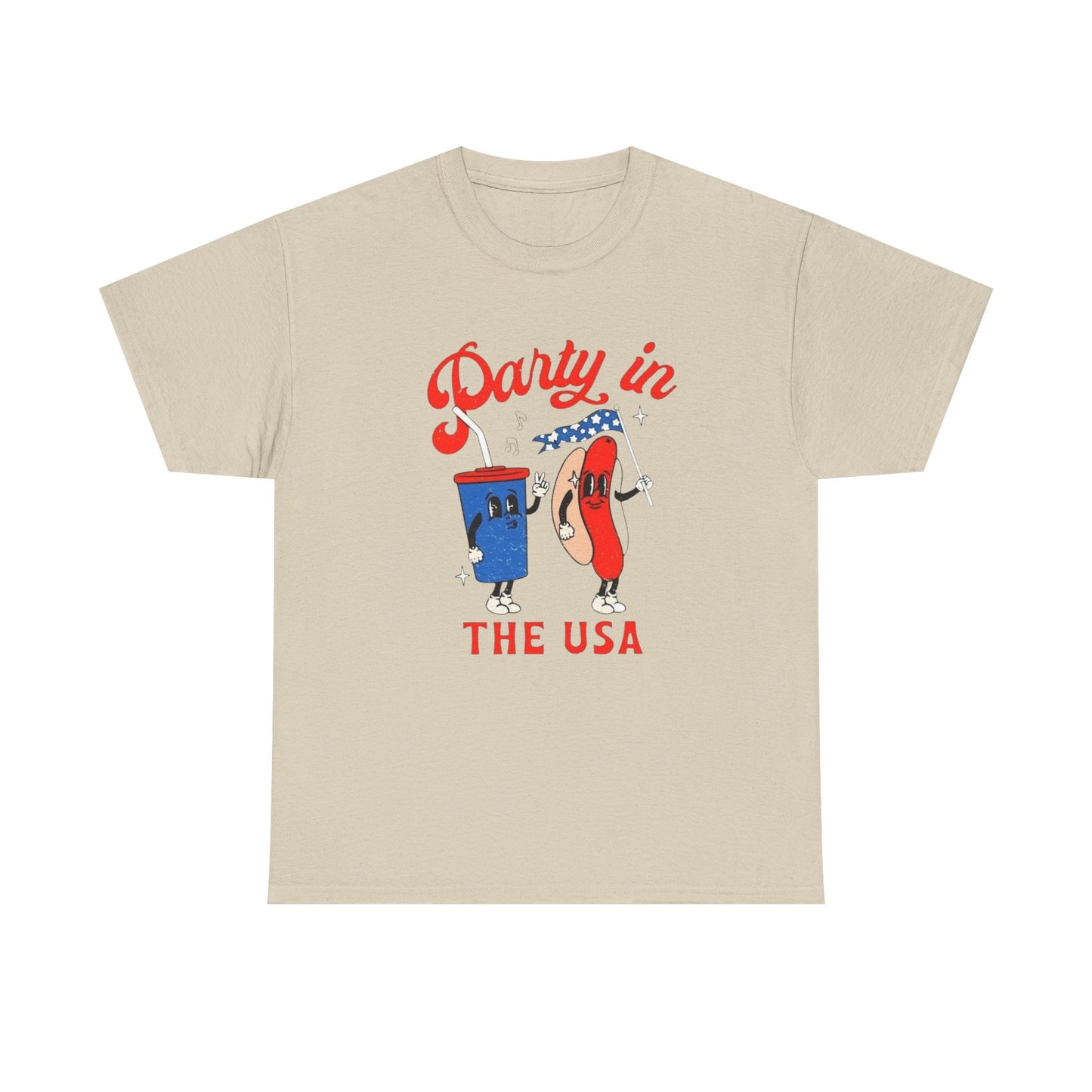 Party In The USA BBQ 4th July Graphic T Shirt ADULT NEW