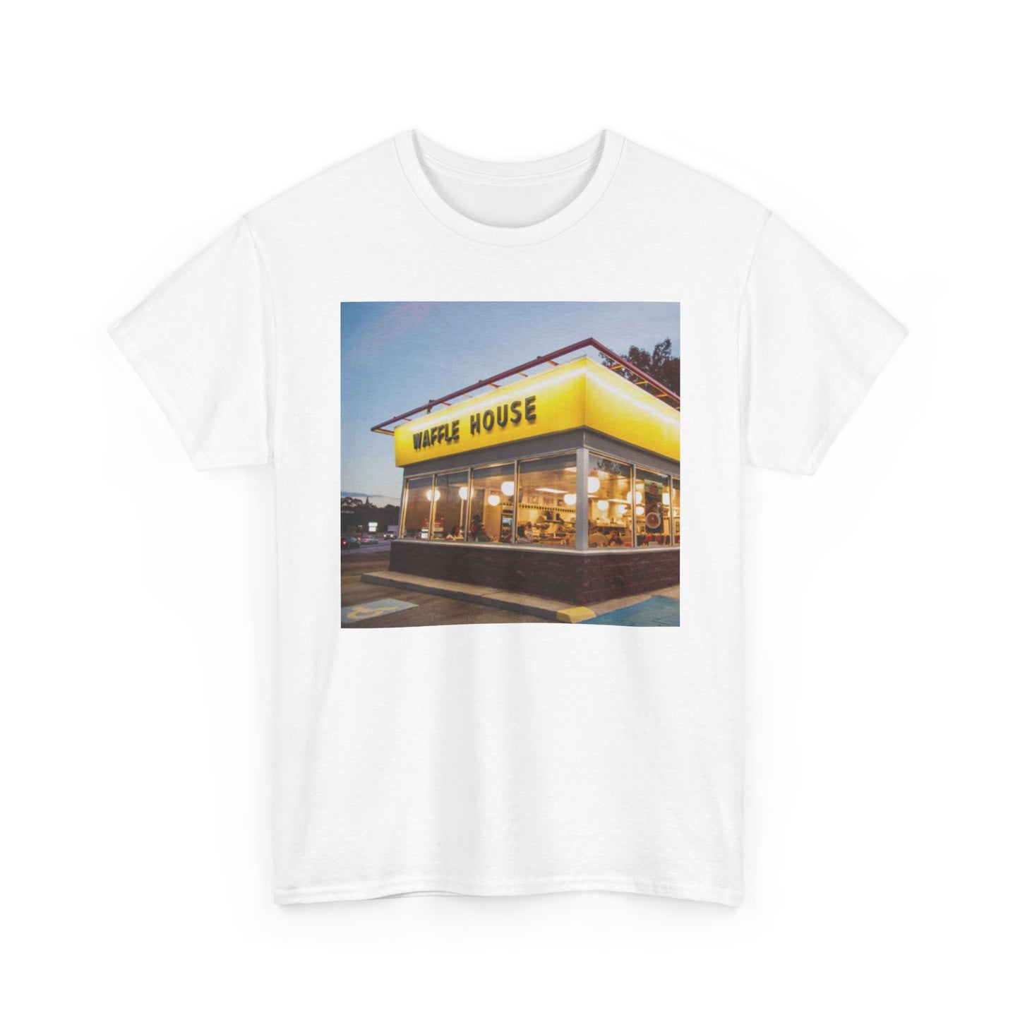 Waffle House Graphic T Shirt Funny Vintage Unisex Heavy Cotton Tee