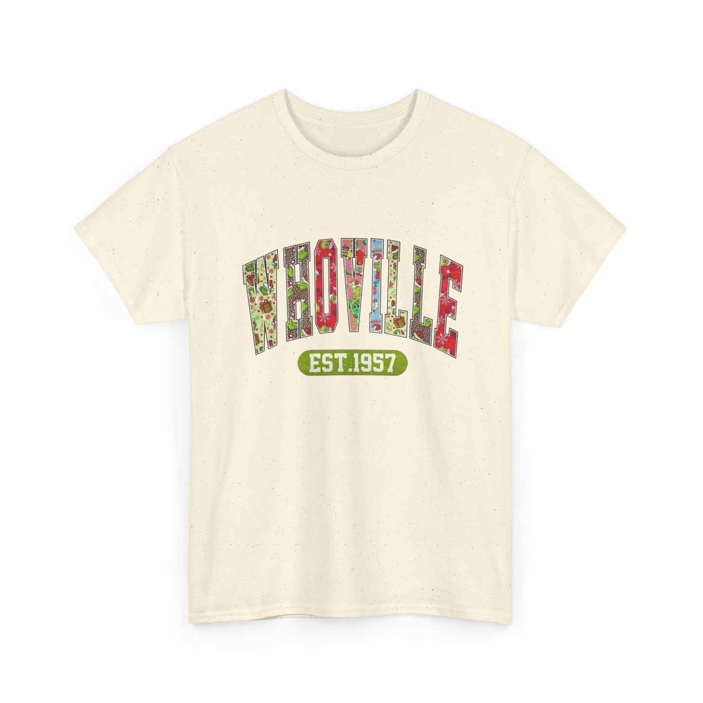 Whoville The Grinch Christmas Graphic T Shirt Unisex NEW Heavy Cotton Tee
