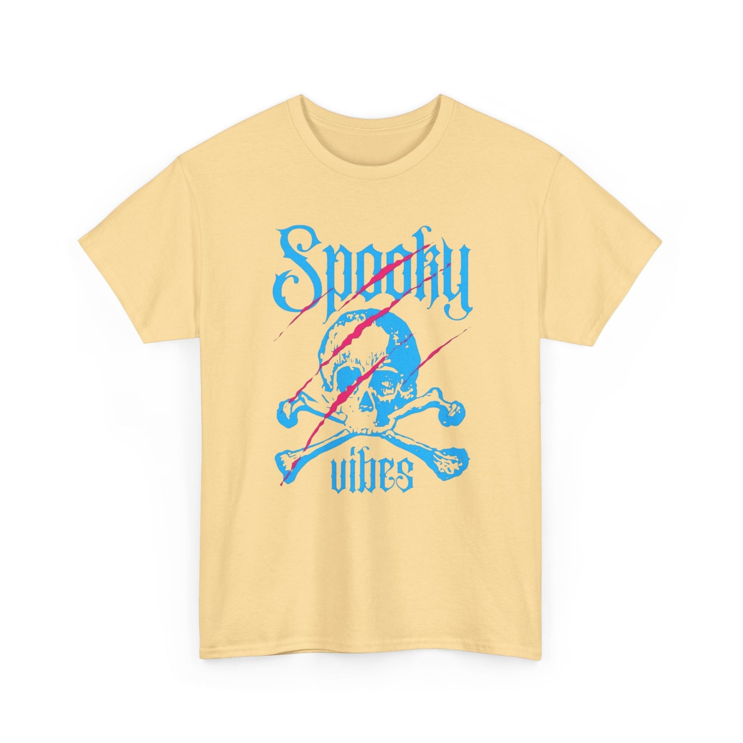 Spooky Vibes Graphic T Shirt NEW Unisex Heavy Cotton Tee