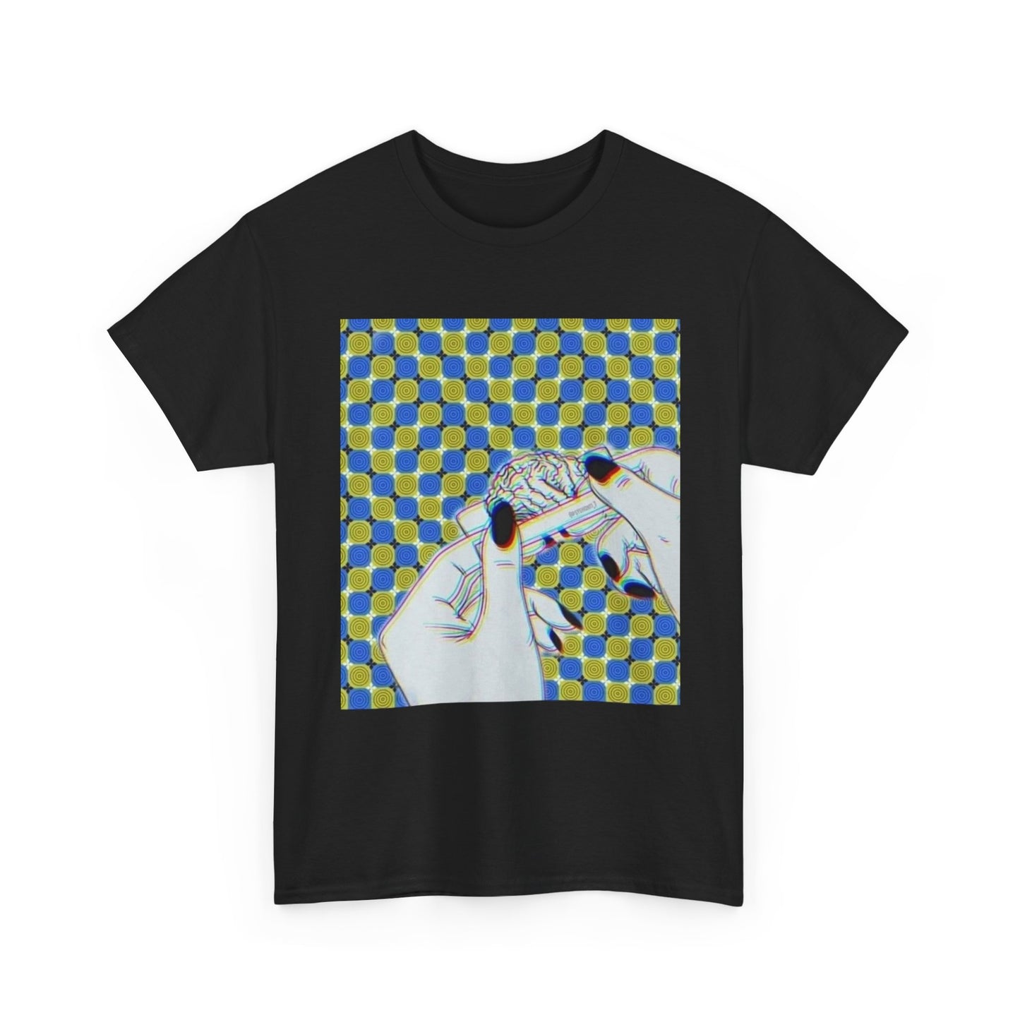 Trippy Joint Holographic T Shirt Unisex Heavy Cotton Vintage Gift NEW